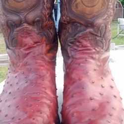 Real Ostrich Skin Boots ) Limited Edition...