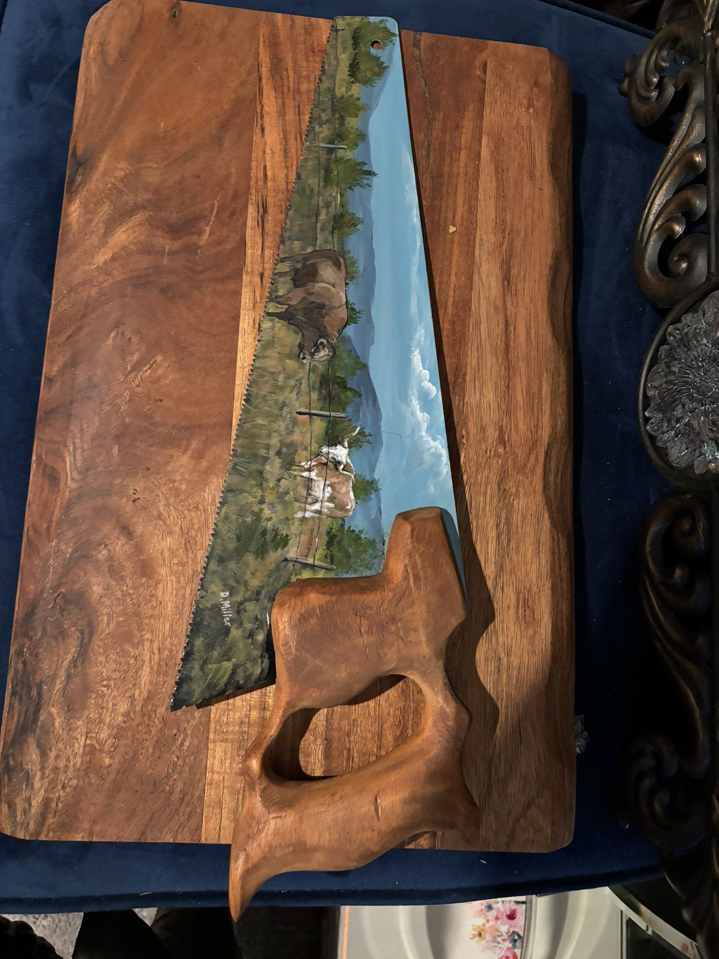 Hand Painted Hand Saw 