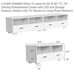 Tv Stand With LED light And Storage