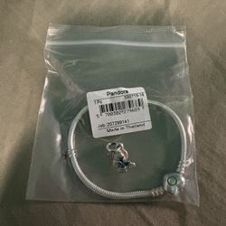 Pandora Heart Bracelet With Butterfly Charm Size 18