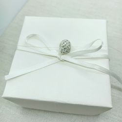 Nylon choker 925 SS Zircon charm necklace