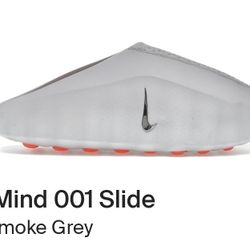 Nike Mind 001 Slide "Smoke Grey" Size 9