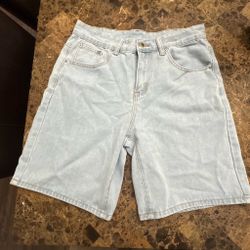 Light Wash Denim Jean Shorts