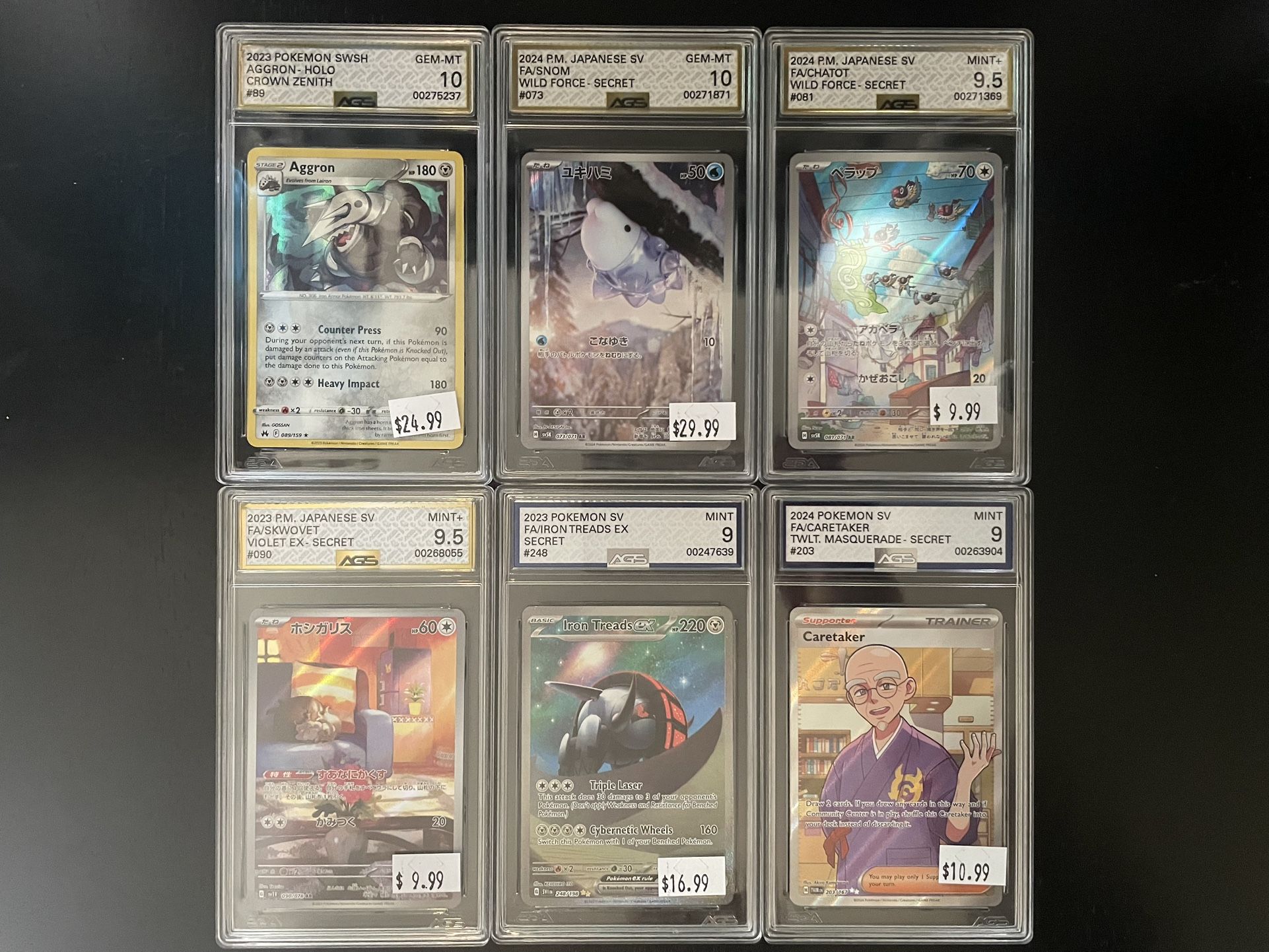 Pokemon TCG - AGS Graded Slabs