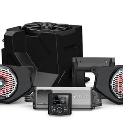 Rockford Fosgate RNGR18-STG6 Audio Kit: PMX-3 Receiver, 1500-Watt Amp, M2 Series Color Optix Multicolor LED Lighted Front & Rear Speakers Plus Subwoof