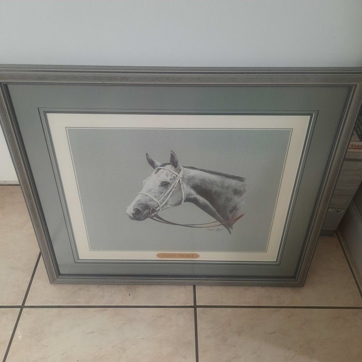 27 1/2 × 24 Lady's Secret Angie Draper 86 Horse Wall Art Signed 56/300