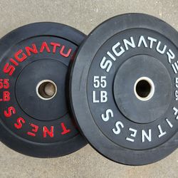 Signature Fitness 55lb 2" Olympic Bumper Plate Weight