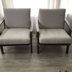 New Wood Chairs With Cushions