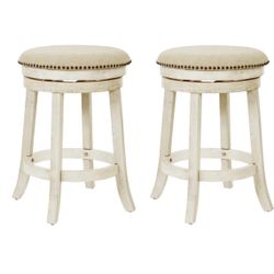 SET OF 2 ROUND BARSTOOLS SWIVEL BRAND NEW 