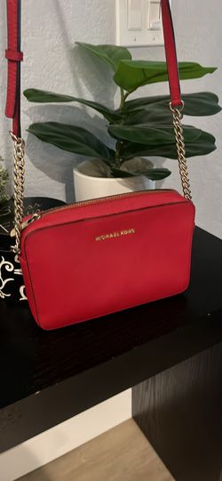 Michael Kors red crossbody purse