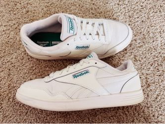 Reebok White-Chalk-Green Sneakers for Women Size 8.5