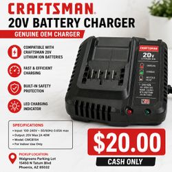 Battery Charger-Craftsman-Replacement Charger CMCB104  Max Lithium-ion Battery CMCB203 CMCB204 CMCB205 CMCB209, CMCB206 CMCB202-2 CMCB204-2X004WVLKZ3