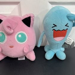 Pokemon Plush Wobbuffet and Jigglypuff by Tony $5 each or $8 for Both