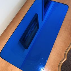 COBALT BLUE ART DECO 1930’s RECTANGLE MIRROR 24 Inches x 12 Inches Smooth Edge - For HANGING or TABLE TOP