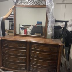 Dresser with mirror