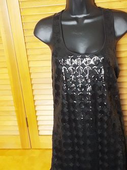 Black round sequence Women's small Forever 21 racerback dress or tunic