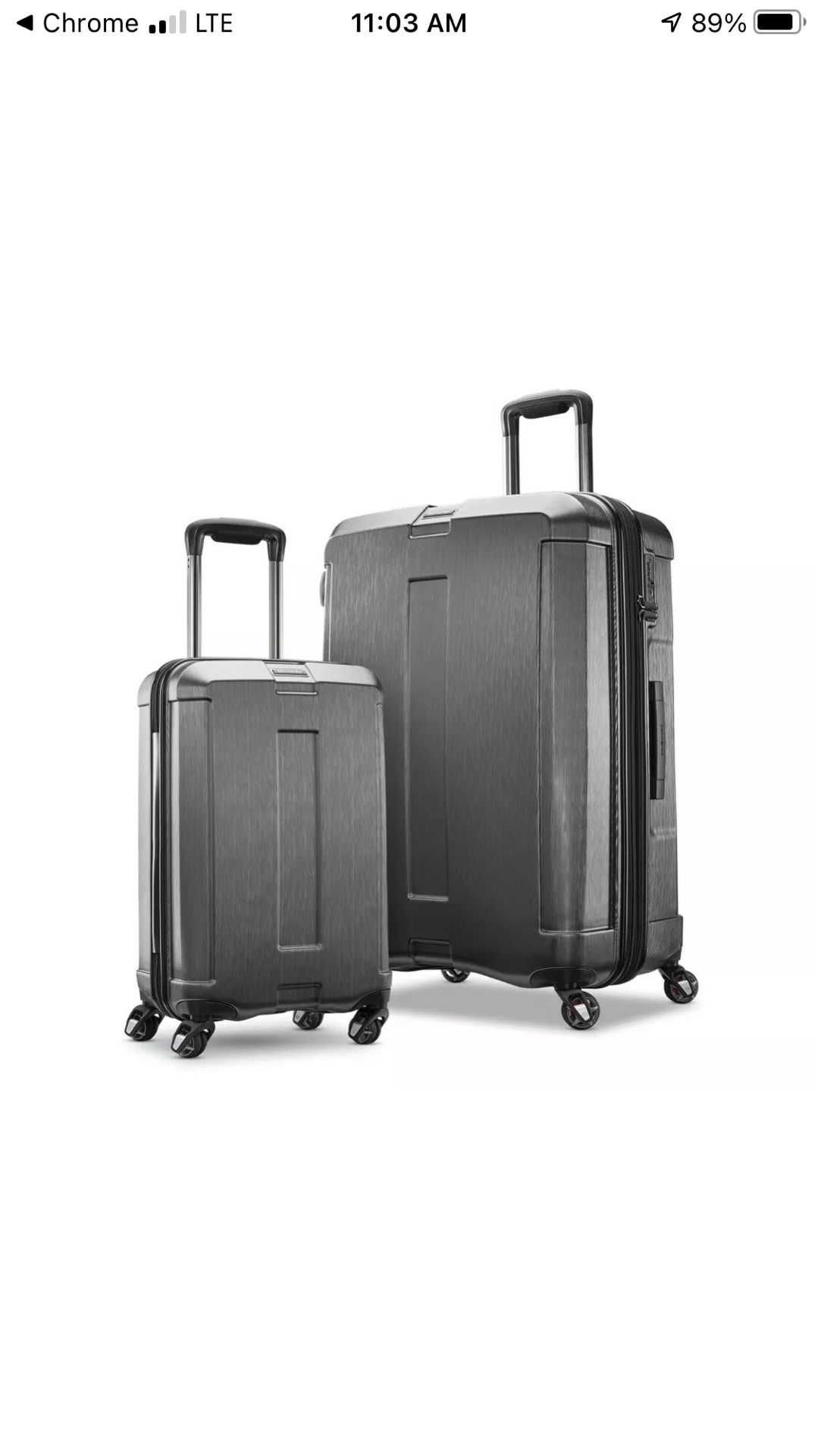 Samsonite Carbon Elite 2.0 Hardside 2-Piece Spinner Luggage Set - Black