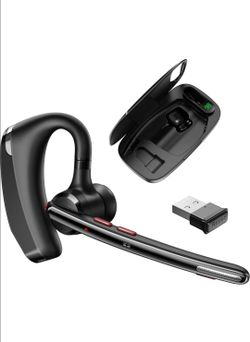 Bluetooth Headset V5.3, Wireless Headset with Dual Noise-Canceling