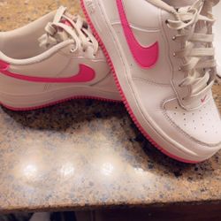 Pink And White AF1