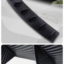 Carbon Style Rear Lower Bumper Diffuser Fin Spoiler Lip Wing Splitter 34"x6"