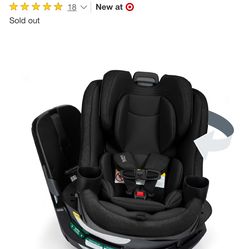 Britax Galaxy 360 Rotating Slim Convertible Car Seat with Swivel Smooth - Raven Black