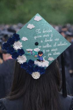 Junior h graduation cap topper birrete graduacion rosas roses flores flowers decor