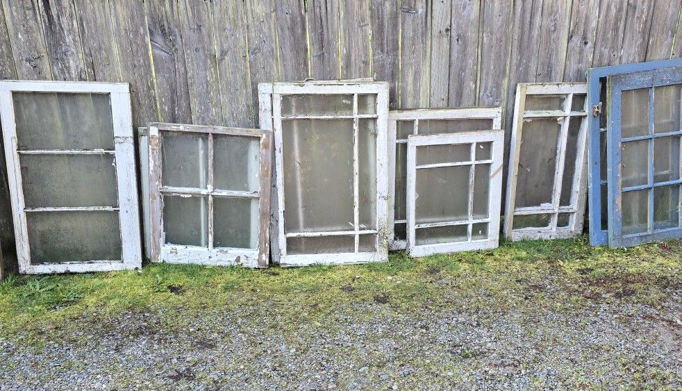 Old Wood Window Sashes 17 Total individually