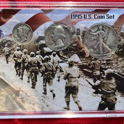 1945 United States 90% Silver Coin Set