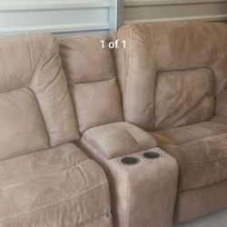Coffee, brown recliner sofa