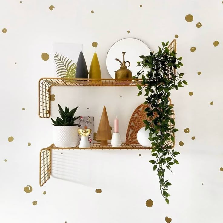 Brand New IKEA SVENSHULT Wall Shelf Gold 23