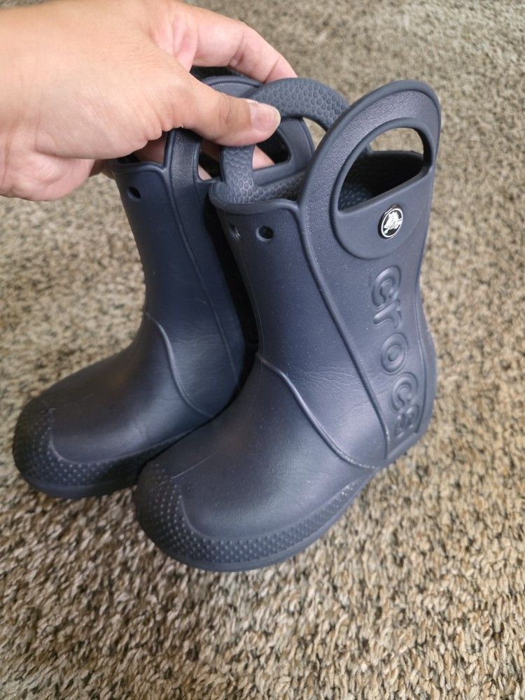 Crocs Rain Boots - Dark Blue Size 10