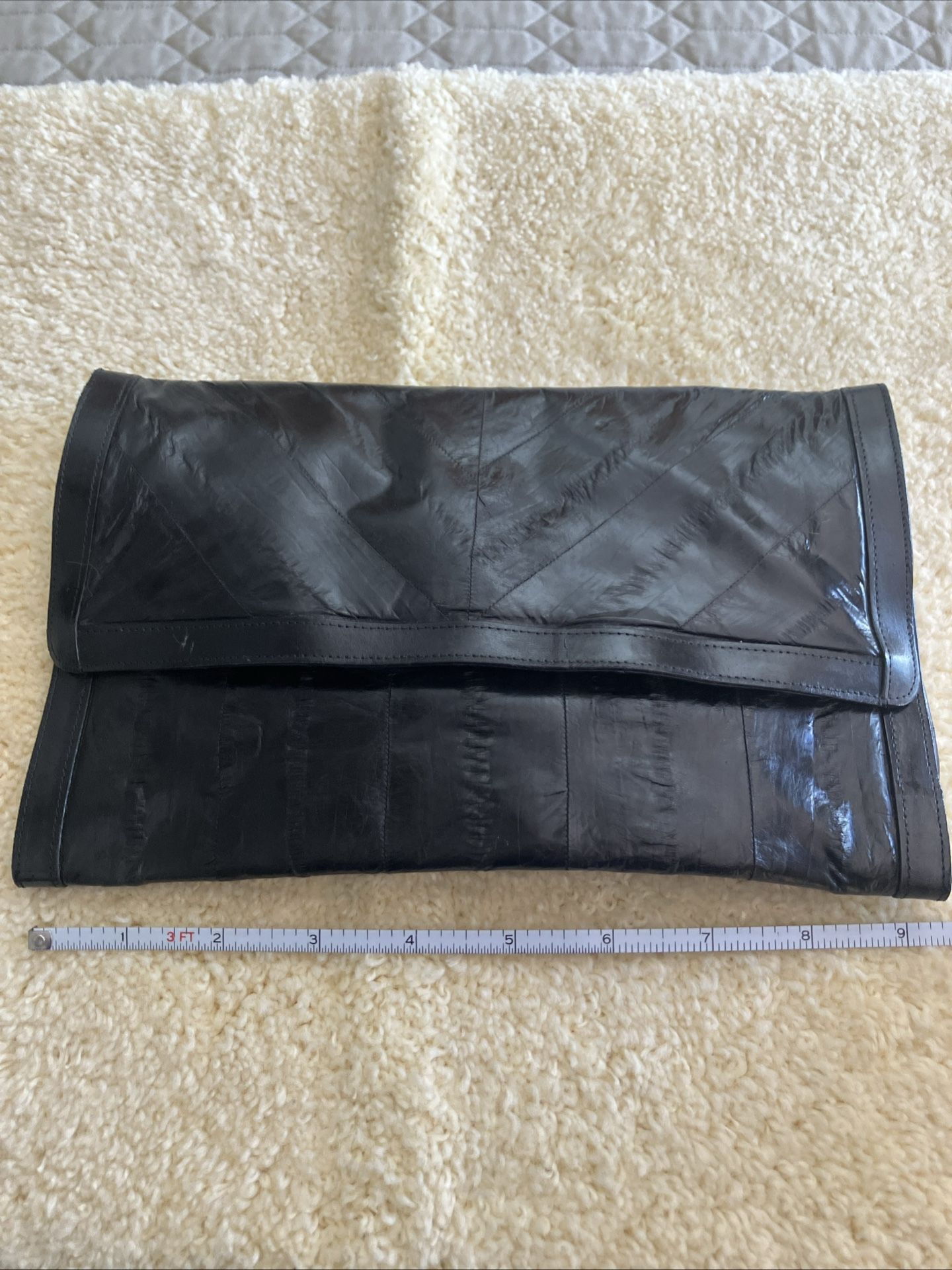 Vintage Leather Eel Skin Clutch