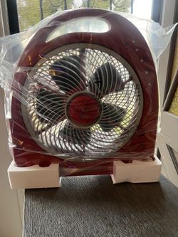 Power Fan With Oscilating Grill