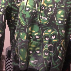 Supreme Green Skull Hoodie
