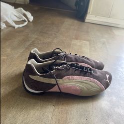 Womens PUMA Speedcat OG Athletic Shoe brown and pink Size 9 1/2 For Woman