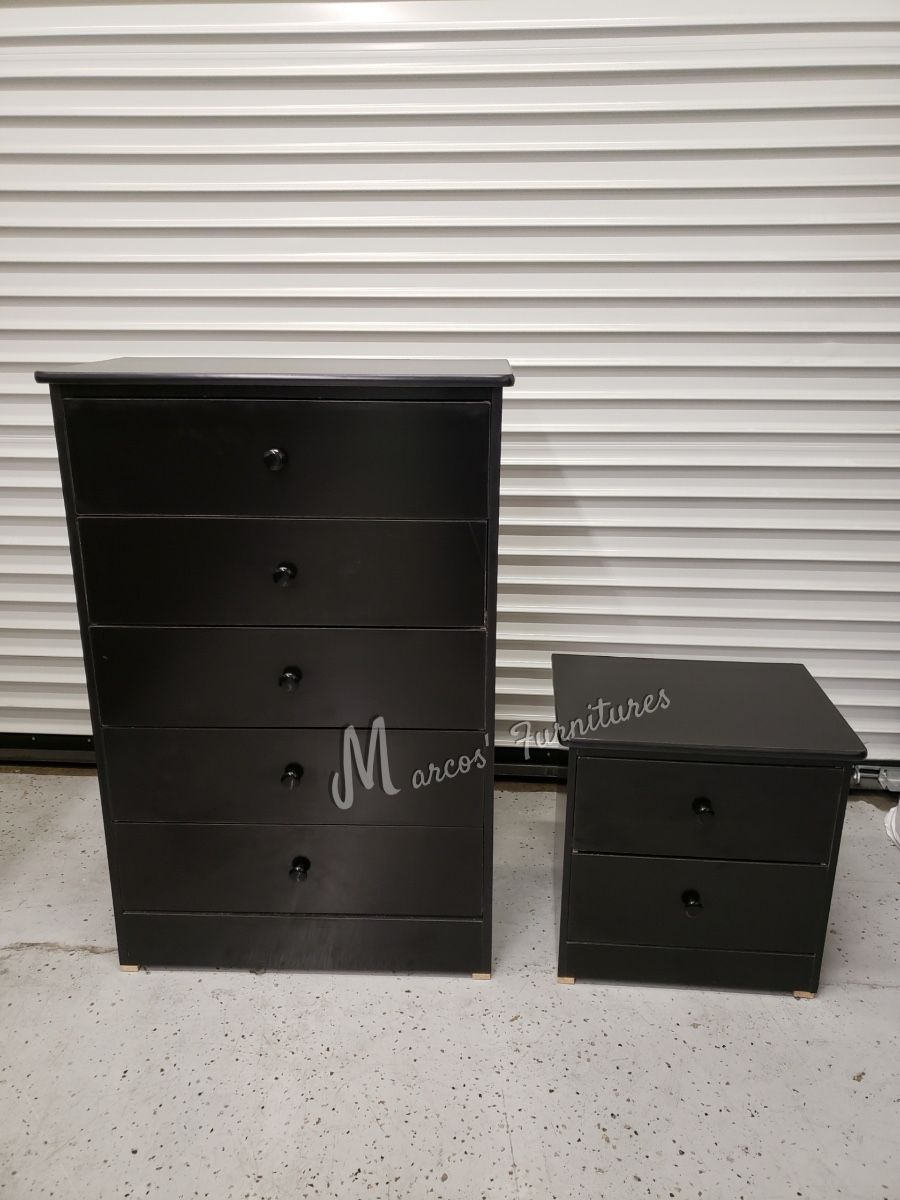 Black Bedroom Dresser Set.