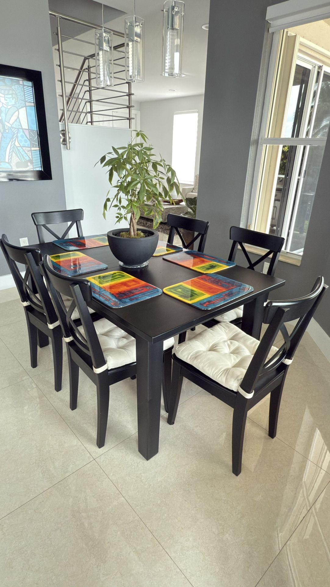 Black dining room table 