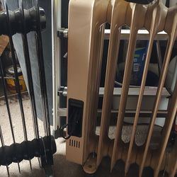 Electric Radiator Style Radiant Space Heaters - Black Or White