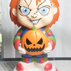 Gemmy Chucky Blow Mold 12" Halloween Decor Childs Play Universal Studios Light  Up
