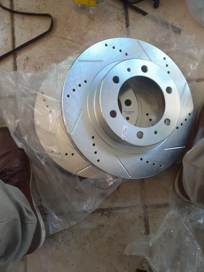 Brake Disk For Toyota 4RUNNER 2003-2009,FJ CRUISER 2007-2014, TOYOTA TACOMA 2005-2023 SLOTTED AND DRILLED ROTORS