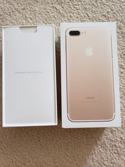 BOX ONLY Apple iphone 7 plus gold 128 gb EMPTY BOX