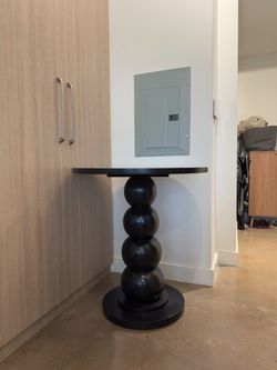Wayfair spheres round with solid wood base dining table