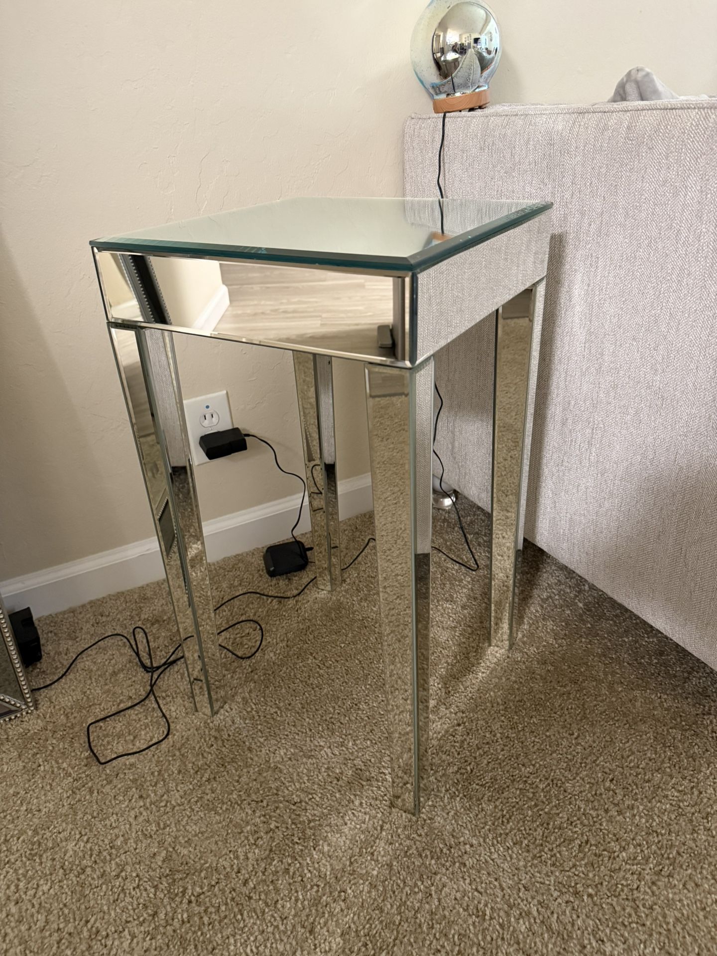 Mirrored Side Table