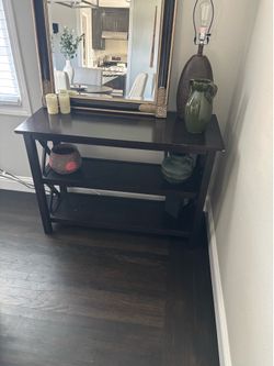 Wood side table