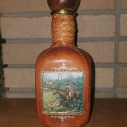 Vintage Leather Wrapped Decantor