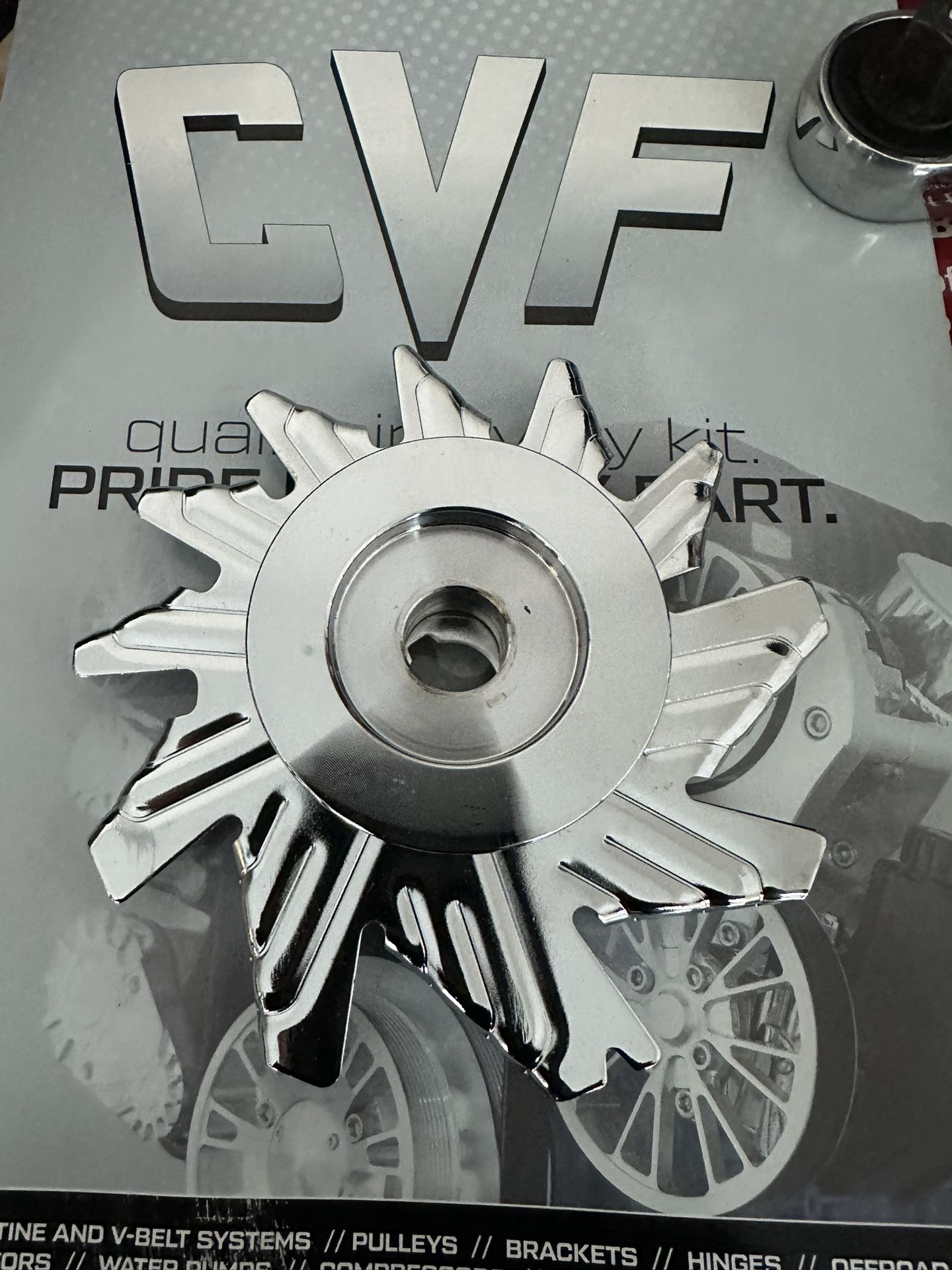 New CVF Chrome Alternator Pulley