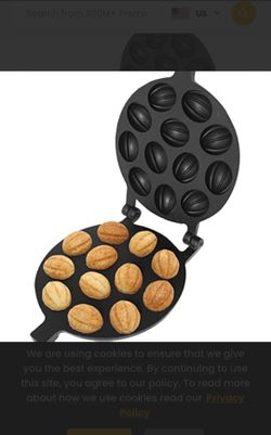 Non-Stick Walnut Cookie Mold Maker 12