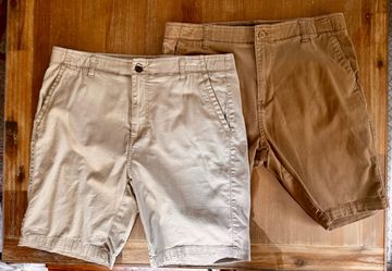 6 pairs IRON CO Men's Stretch Shorts (SIZE 36) Flex Waist Flat Front some barely worn