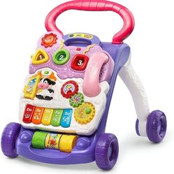 new in box VTech Baby Push Walker Toddler Interactive Learning Toy Sit-to-Stand Lavender