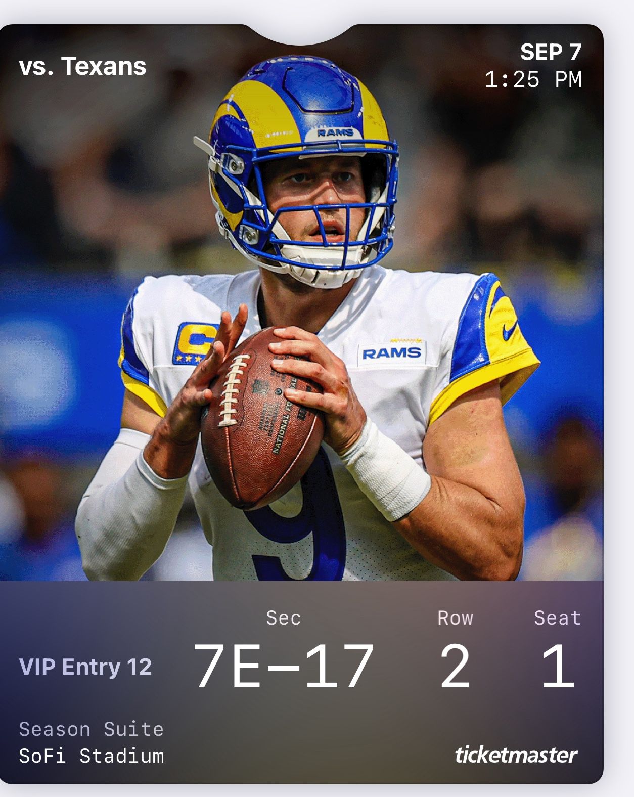(2) LA RAMS VIP SUITE tickets + parking